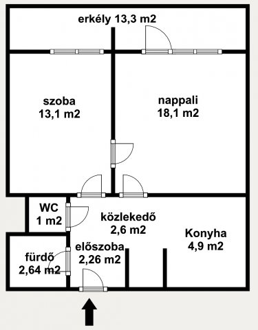 Eladó téglalakás, Budapesten, IX. kerületben 94.9 M Ft, 2 szobás