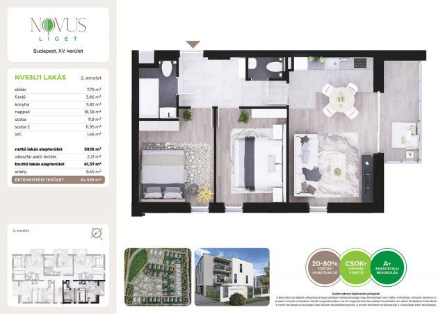 Eladó téglalakás, Budapesten, XV. kerületben, Kékszilva utcában