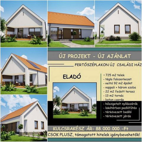Eladó családi ház, Fertőszéplakon 88 M Ft, 4 szobás