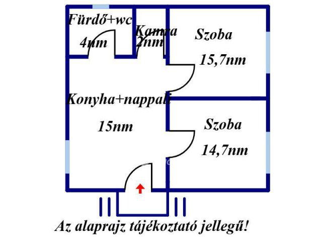 Eladó családi ház, Ecsegen 15 M Ft, 2 szobás