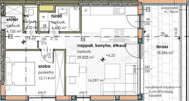 Eladó téglalakás, Balatonlelleén 74.4 M Ft, 2 szobás