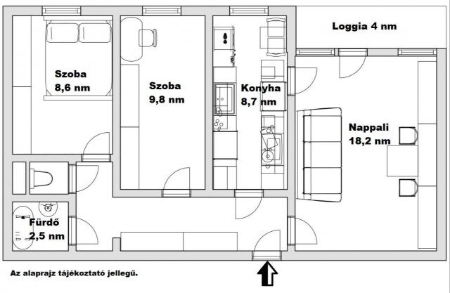 Eladó téglalakás, Zalaegerszegen 41.9 M Ft, 1+2 szobás