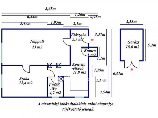 Eladó téglalakás, Kecskeméten 43 M Ft, 2 szobás