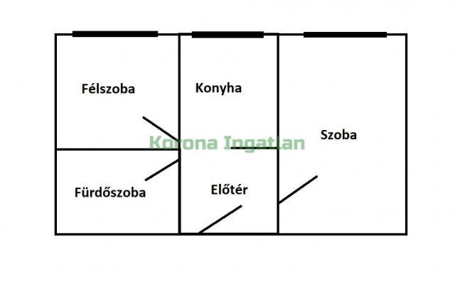 Eladó panellakás, Nyíregyházán 34 M Ft, 1+1 szobás