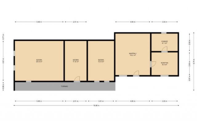 Eladó családi ház, Kiskörén 7.5 M Ft, 4 szobás