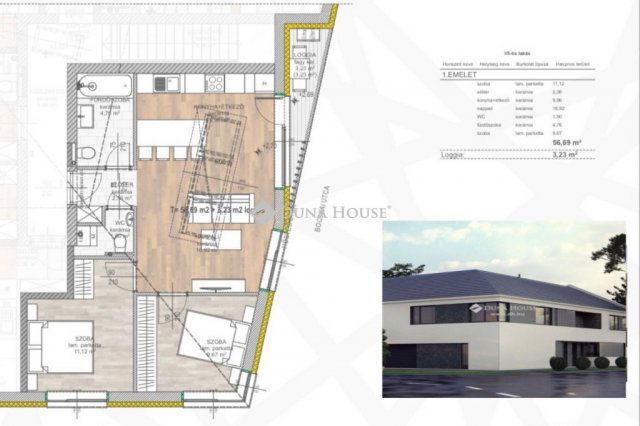 Eladó téglalakás, Hajdúszoboszlón 59.99 M Ft, 3 szobás