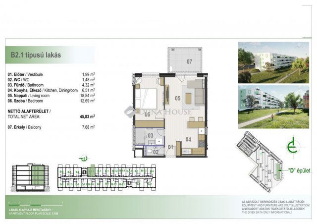 Eladó téglalakás, Debrecenben 64.571 M Ft, 2 szobás