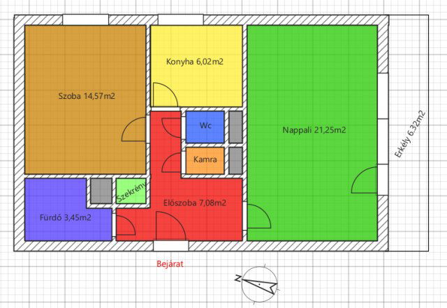 Eladó téglalakás, Szekszárdon, Erkel Ferenc utcában 39.9 M Ft