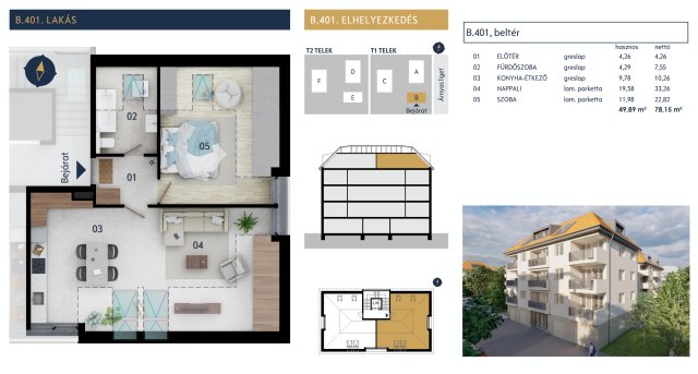 Eladó téglalakás, Pécsett 69.9 M Ft, 2+1 szobás