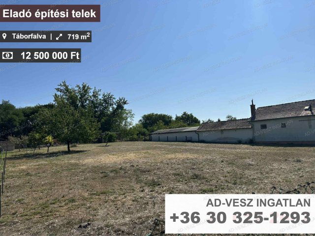 Eladó telek, Táborfalván 12.5 M Ft / költözzbe.hu