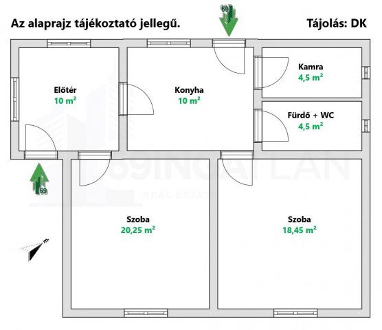 Eladó családi ház, Tiszakeszin 8 M Ft, 2 szobás