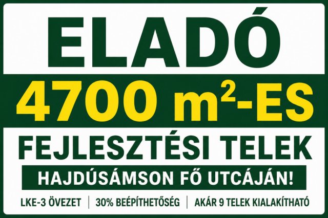 Eladó ipari ingatlan, Hajdúsámsonon 220 M Ft