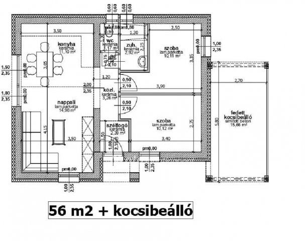 Eladó ikerház, Nyíregyházán 69.9 M Ft, 3 szobás