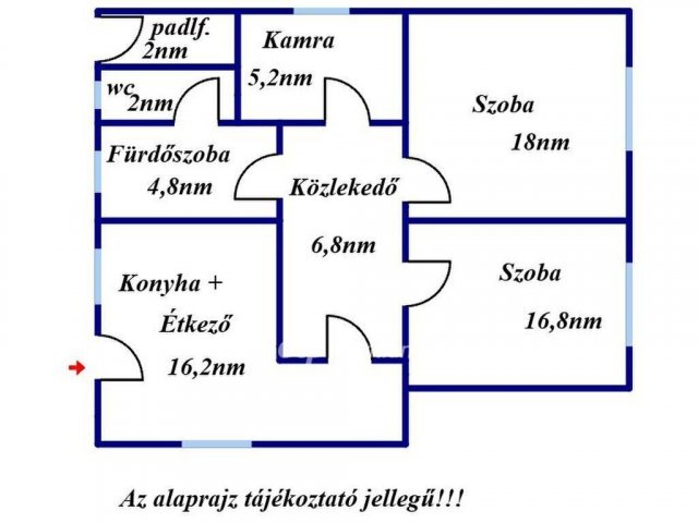 Eladó családi ház, Kisújszálláson 25 M Ft, 2 szobás