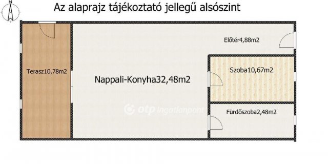Eladó nyaraló, Tasson 56.9 M Ft, 3 szobás / költözzbe.hu