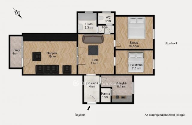 Eladó panellakás, Budapesten, IX. kerületben 79 M Ft, 2+1 szobás
