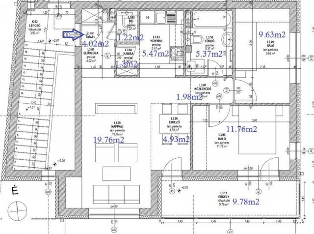 Eladó téglalakás, Érden 76.99 M Ft, 3 szobás