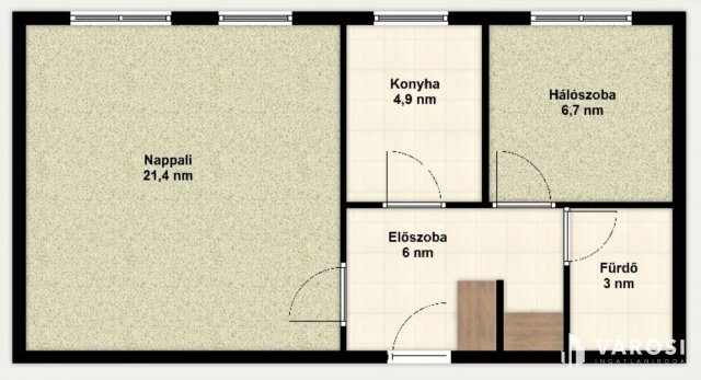 Eladó panellakás, Veszprémben 41.3 M Ft, 1+1 szobás