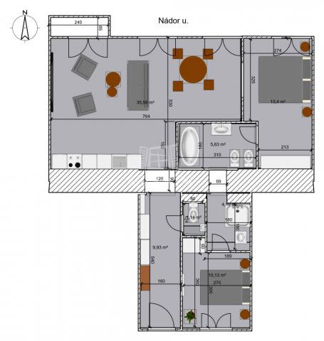 Eladó téglalakás, Budapesten, V. kerületben 245 M Ft, 3 szobás