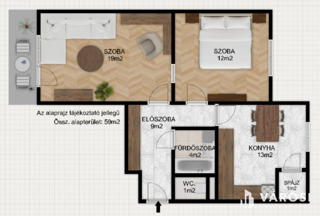 Eladó téglalakás, Orosházán 27.9 M Ft, 2 szobás
