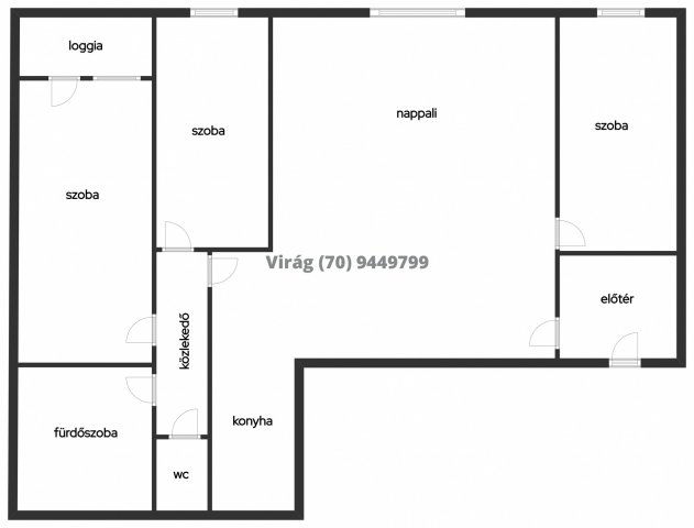 Kiadó téglalakás, albérlet, Debrecenben, Rákóczi utcában