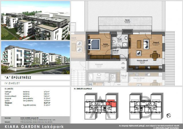 Eladó téglalakás, Szombathelyen, Károlyi Antal utcában 63.9 M Ft