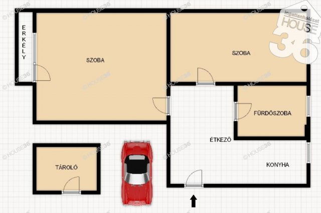 Eladó téglalakás, Kecskeméten 55.9 M Ft, 2 szobás