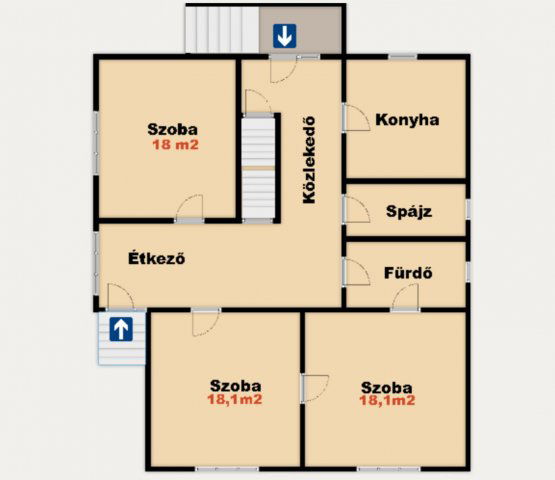 Eladó családi ház, Kömpöcön 32.5 M Ft, 3 szobás