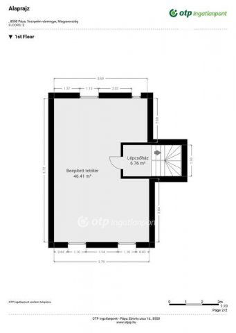 Eladó családi ház, Pápán 57.9 M Ft, 2 szobás