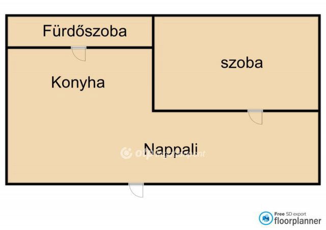 Eladó családi ház, Tégláson 18 M Ft, 1 szobás