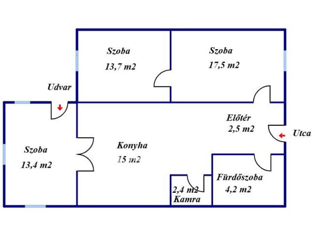 Eladó téglalakás, Feldebrőn 15.5 M Ft, 3 szobás