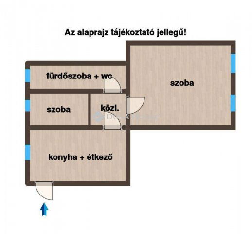 Eladó téglalakás, Várbalogon 48.9 M Ft, 2 szobás