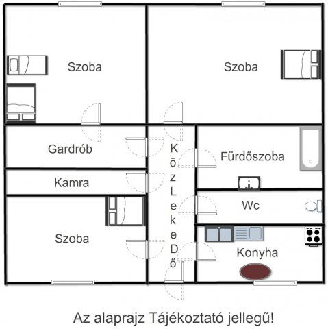 Eladó téglalakás, Szegeden 59 M Ft, 2+1 szobás