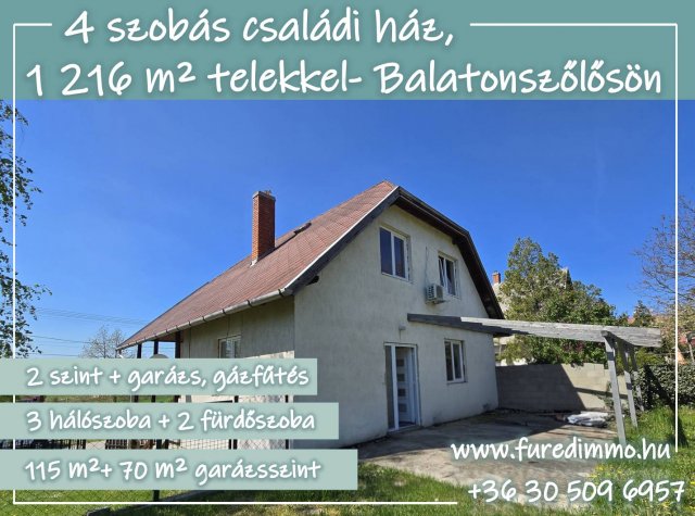 Eladó családi ház, Balatonszőlősön 99 M Ft, 4 szobás