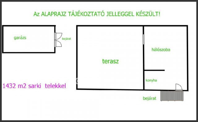 Eladó családi ház, Bocskaikerten 21.5 M Ft, 1 szobás