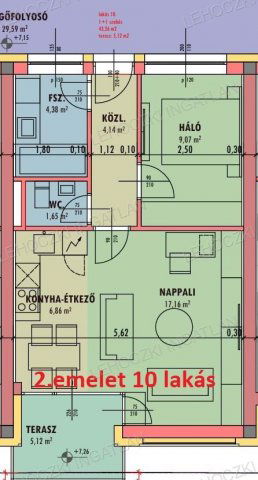 Eladó téglalakás, Nyíregyházán 50.31 M Ft, 2 szobás