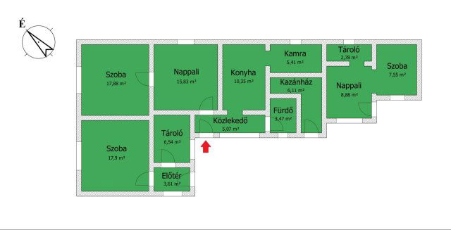 Eladó családi ház, Polgáron 18.9 M Ft, 3+2 szobás