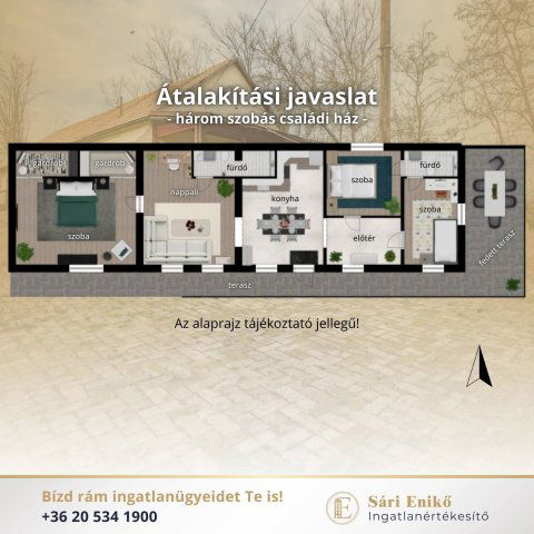 Eladó családi ház, Kurdon 13.25 M Ft, 3 szobás