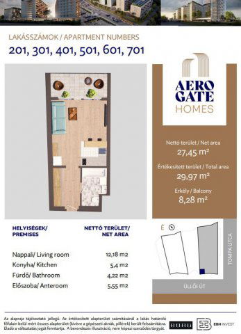 Eladó téglalakás, Budapesten, XIX. kerületben, Tompa utcában