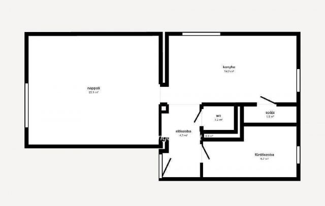 Eladó téglalakás, Miskolcon 37.5 M Ft, 2+1 szobás