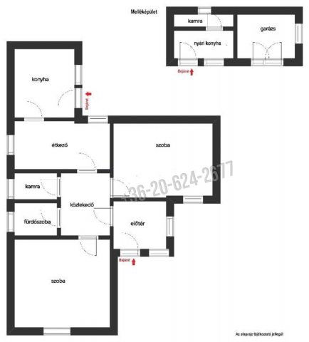 Eladó családi ház, Szátokon 15.9 M Ft, 2 szobás