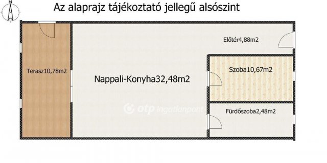 Eladó nyaraló, Tasson 56.9 M Ft, 3 szobás / költözzbe.hu