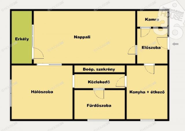 Eladó téglalakás, Kiskőrösön 32.7 M Ft, 2 szobás