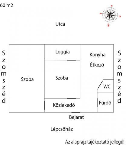 Eladó téglalakás, Vácon 64.9 M Ft, 2 szobás