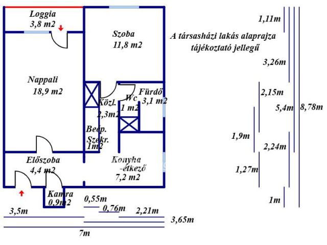 Eladó téglalakás, Kecskeméten 43.5 M Ft, 2 szobás