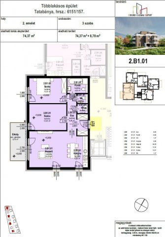 Eladó téglalakás, Tatabányán, Petőfi Sándor utcában