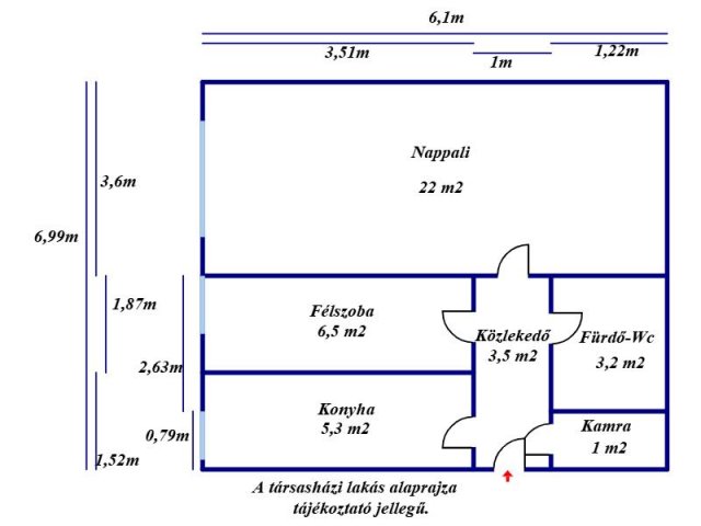 Eladó téglalakás, Szolnokon 29.9 M Ft, 1+1 szobás