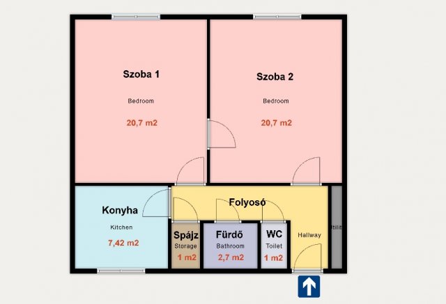 Eladó panellakás, Kiskunhalason 27.5 M Ft, 2 szobás