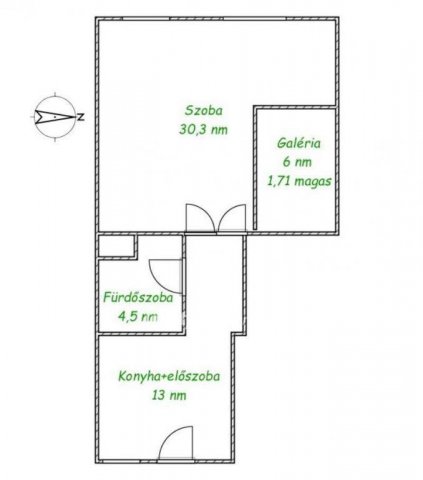 Eladó téglalakás, Budapesten, V. kerületben 79.5 M Ft, 1 szobás
