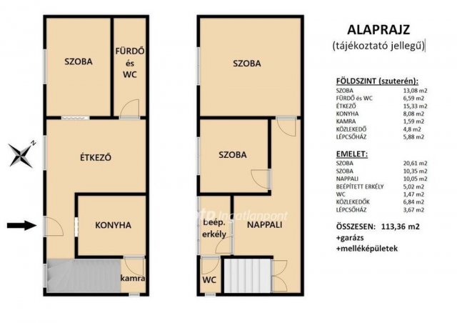 Eladó családi ház, Ajkán 74 M Ft, 4 szobás